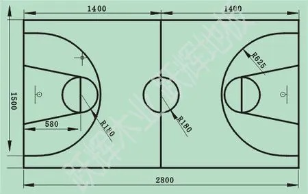 篮球场标准尺寸平面图（全面介绍篮球场的尺寸和规格）